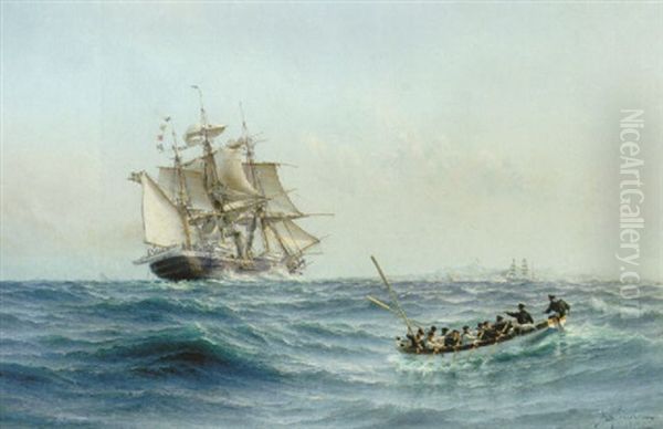 Marin Med Segelfartyg by Herman Gustav af Sillen