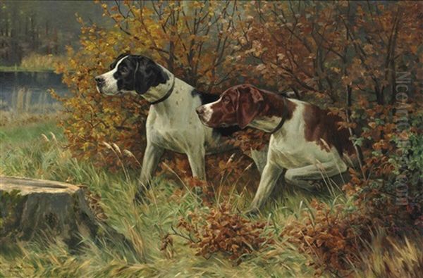 Two English Setters by Simon Simonsen