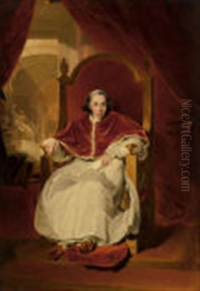 Portrait Of Pope Pius Vii (after Sit Thomas Lawrence) by John Simpson