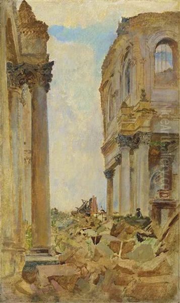 Ruins At Arras by Charles Sims