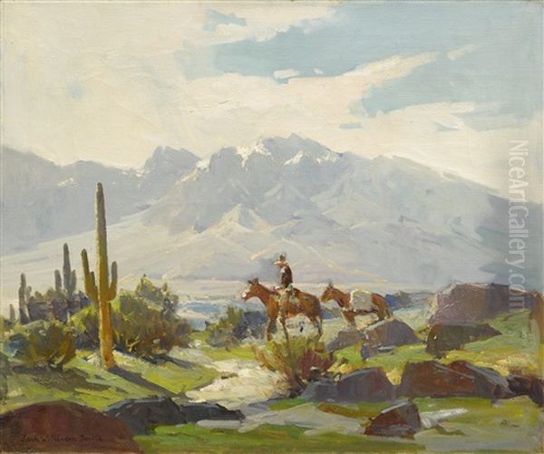 Horseback With Cactus by Jack Wilkinson Smith