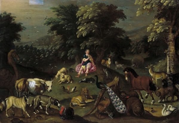 Orpheus Unter Den Tieren by Andrea (Andries) Snellinck