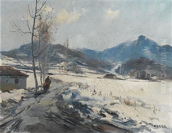 Winter Landscape by Vicente Sole Jorba