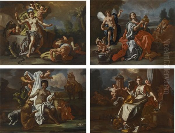 Allegories Of The Four Continents by Francesco Solimena