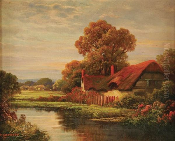 A Dorset Cottage by Augustus Spencer