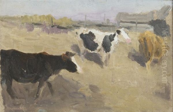 Landscape With Cows by Aleksei Stepanovich Stepanov