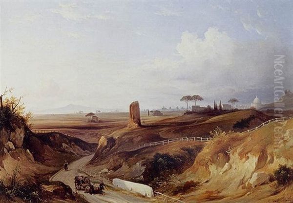 View Of The Roman Countryside by Felix Marie Ferdinand Storelli