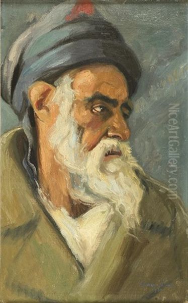 Portrait Of Elderly Jew by Hermann Struck