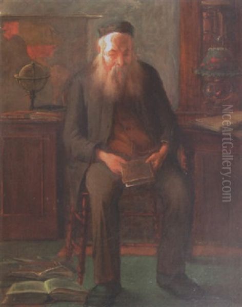 Rabbin En Priere by Wilhelm August Stryowski