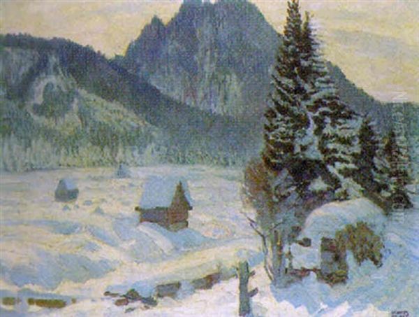 Winternachtmittag (aus Der Gegend Vom Kochelsee) by Wilhelm Stumpf