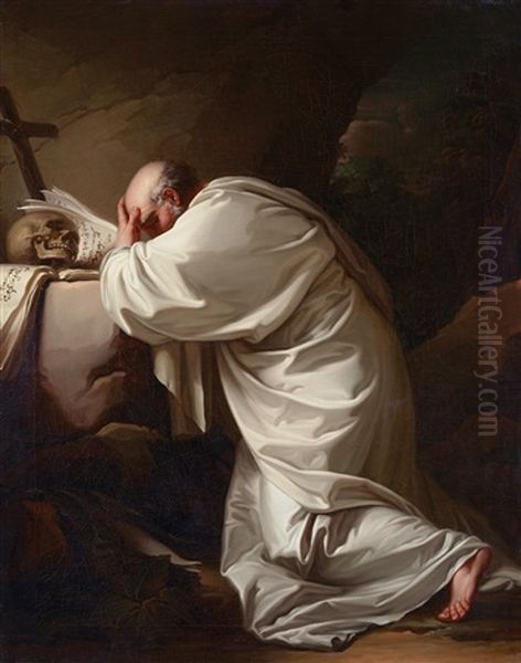 Saint Bruno In Prayer by Pierre Hubert Subleyras