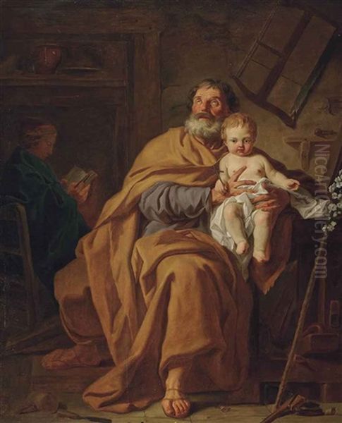 Saint Joseph And The Christ Child by Pierre Hubert Subleyras