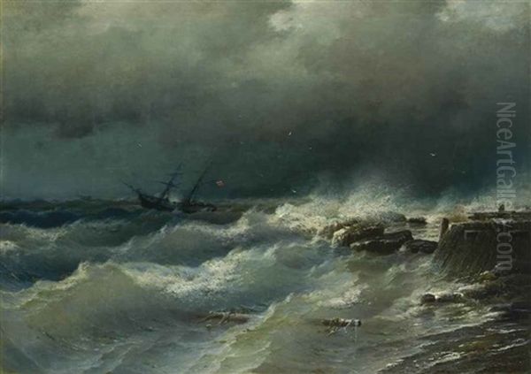 A Storm Near Odessa by Rufin Gavrilovich Sudkovsky