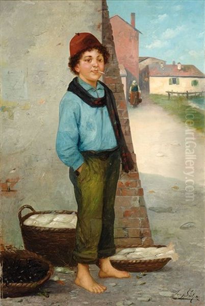 Young Fisherman by Josef Wilhelm Suehs