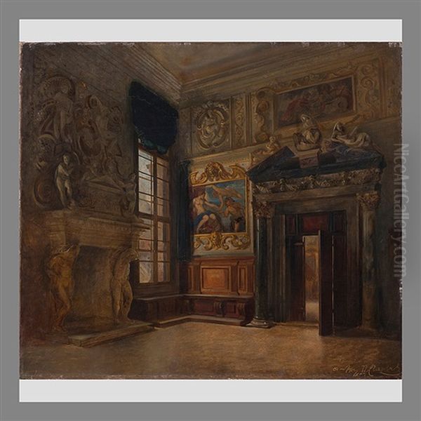 Interior From A Palazzo In Venice by Vladimir Dimitrievich Sverchkov