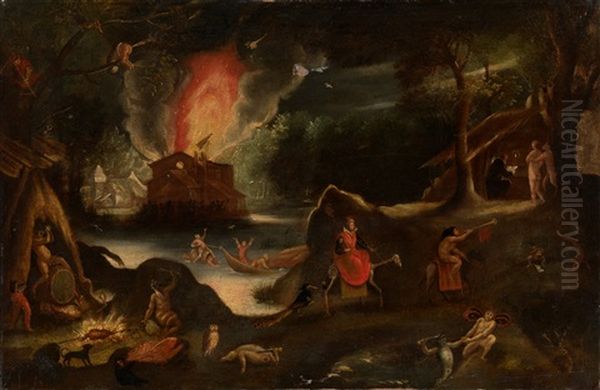 The Temptation Of St. Anthony by Jakob Isaacsz Swanenburgh