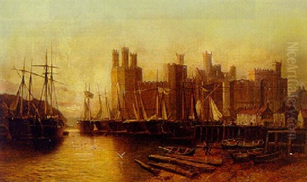 Caernarvon Castle From The Quay by John C. Syer