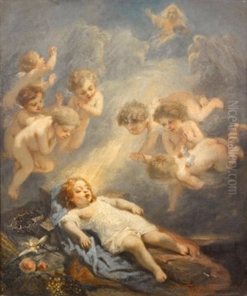 Le Reve De L'enfant Jesus by Nicolas Francois Octave Tassaert