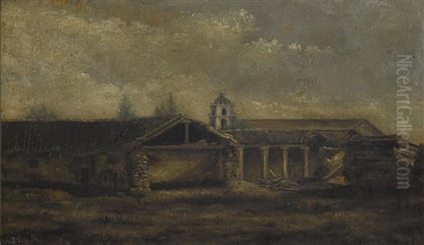 Thought To Be Mission San Buenaventura by Jules Tavernier