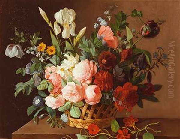 Corbeille De Fleurs by Augustin Alexandre Thierriat De Lyon