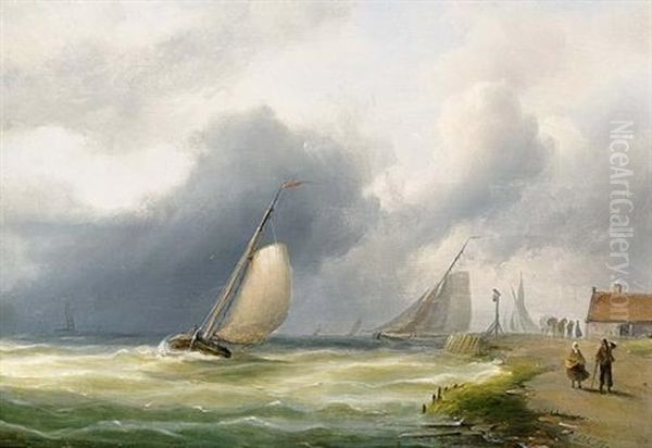 Sailing Vessels Offshore by Pieter Hendrik Thomas