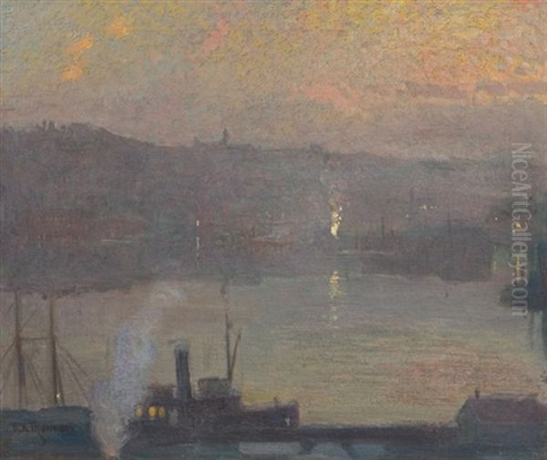 Pool Of Three Rivers, Pittsburgh by George Albert Thompson