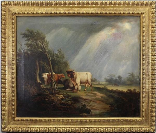 Bucolic Landscape With An Approaching Storm by Constant Troyon