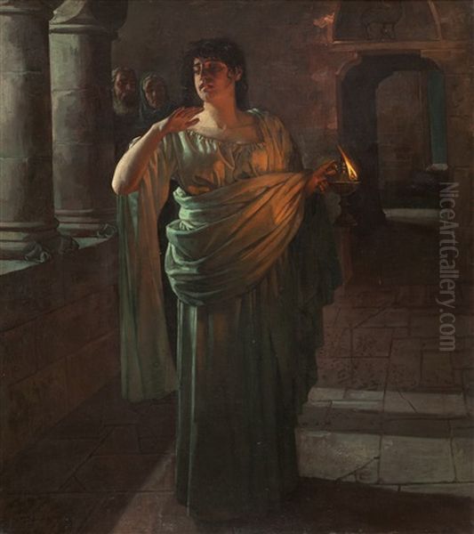 Lady Macbeth Schlafwandelnd by Wilhelm Truebner