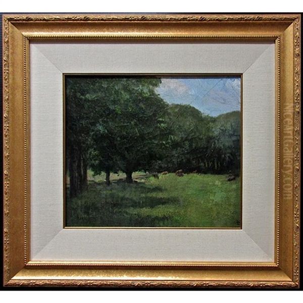 Untitled (landscape With Grazing Cattle) by Sydney Strickland Tully