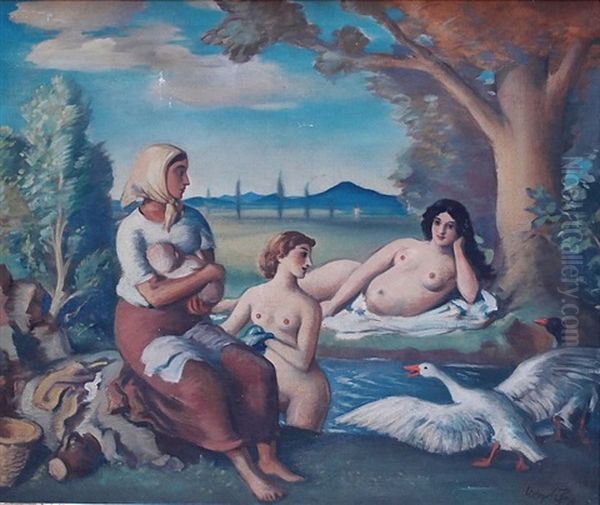 Nude In Landscape by Bohumil Ullrych