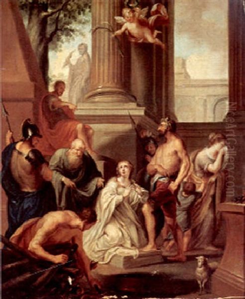 The Martyrdom Of St. Agnes by Christoph Unterberger