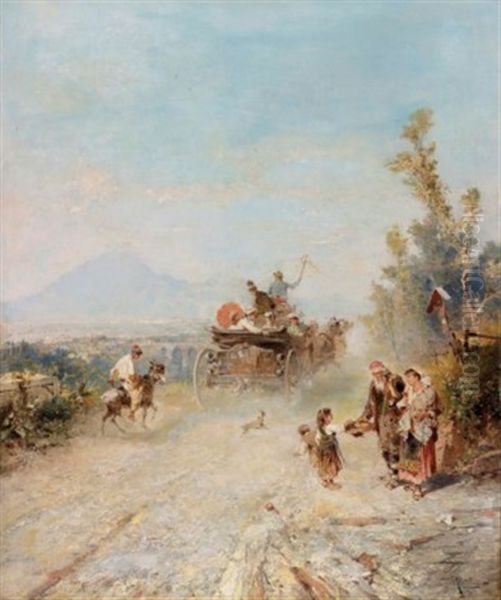 The Road To Pompeii by Franz Richard Unterberger