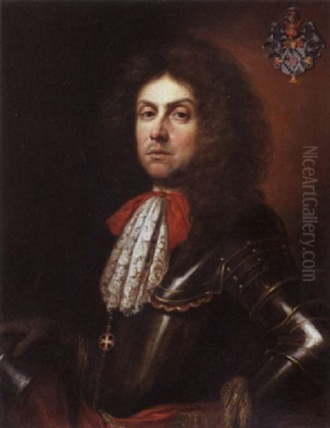 Portrait De Gentilhomme En Armure by Wallerant Vaillant