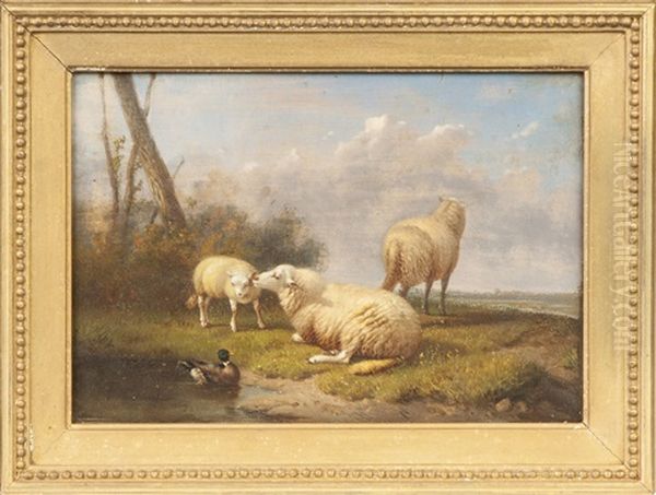 Sheep & Duck by Joseph Van Diegheim