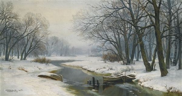 Winter Landscape by Ivan Augustovitch Veltz