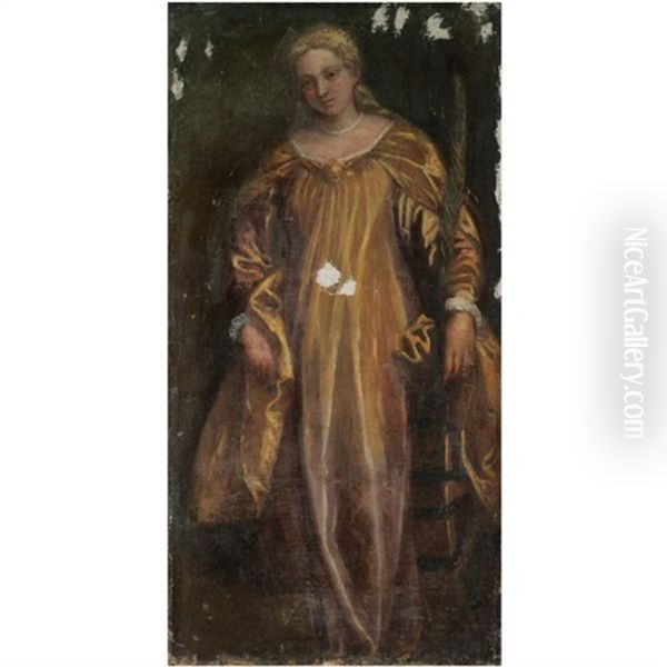 Saint Catherine Of Alexandria by Sebastiano (Veronese) Vini dal Vino