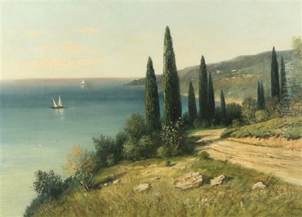 Crimean Cypresses by Efim Efimovich Volkov