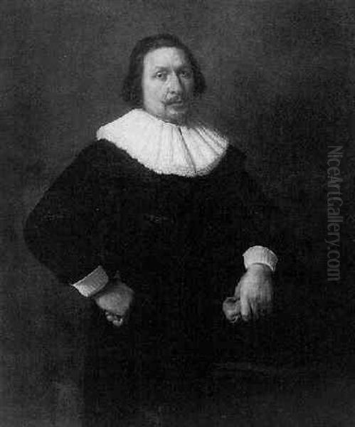 Portrait Of A Man Holding A Glove by Huygh Pietersz Voskuyl