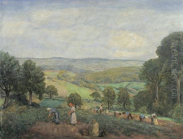 Blick Von Hollerbach Im Frankenland Auf Buchen by Franz Wallischeck