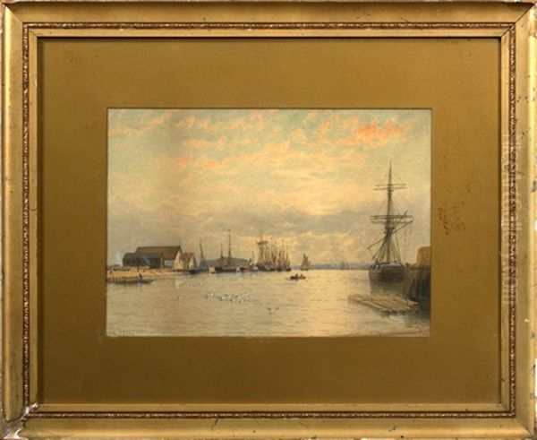 Harbour Scene by George Stanfield Walters