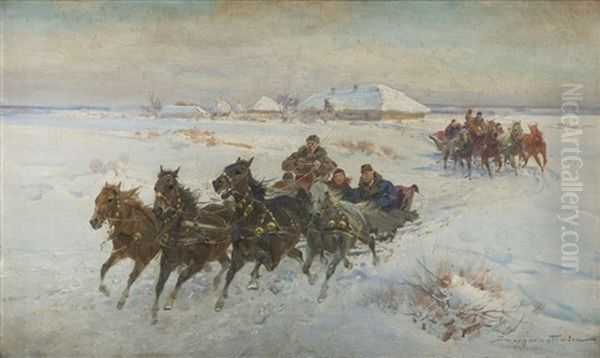 Sleigh Ride by Czeslaw Wasilewski