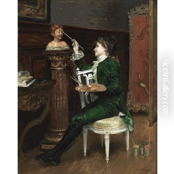 The Artist In The Studio by Jean Joseph Weerts