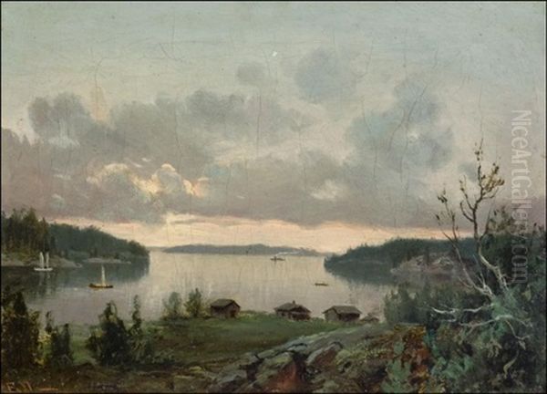 Saaristomaisema - Skargardslandskap Oil Painting - Johan Fridolf Weurlander