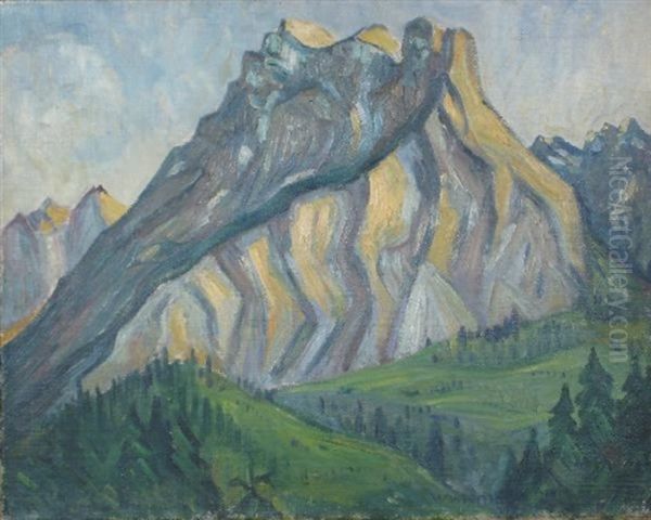 Berglandschaft - Piz Pisoc, Graubunden by Walter Kurt Wiemken