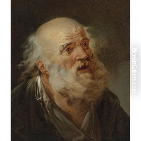 Head Of An Old Man by Pierre Alexandre Wille