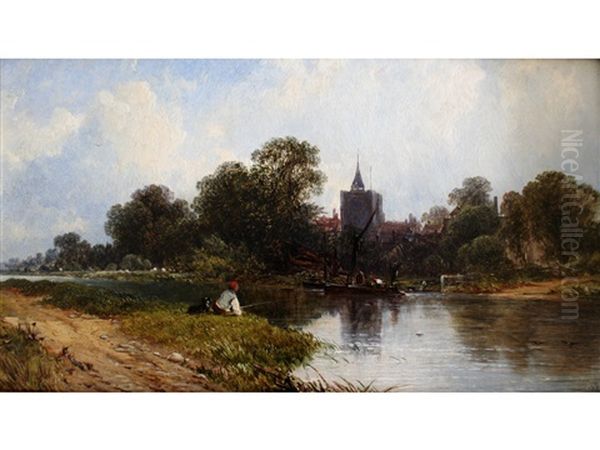 A Fisherman On The Thames by George Augustus Williams