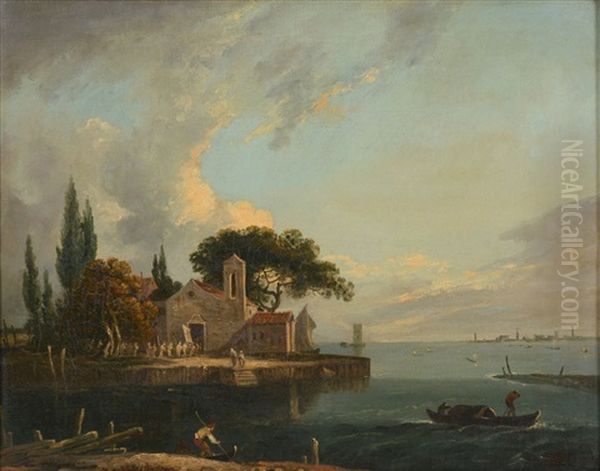 View Of L'anconetta With Venice Beyond by Richard Wilson