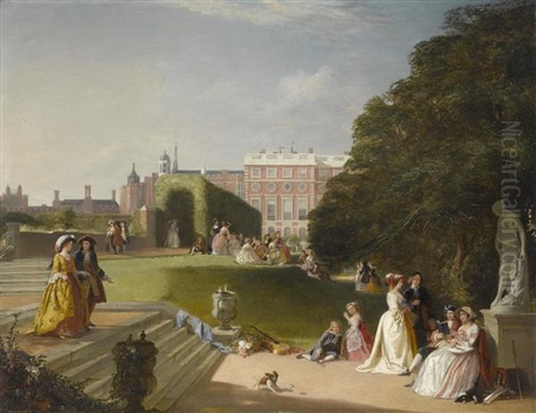 The Palace Gardens, Hampton Court by James Digman Wingfield