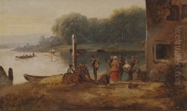 Rast Am Flus by Johannes Pieter Van Wisselingh