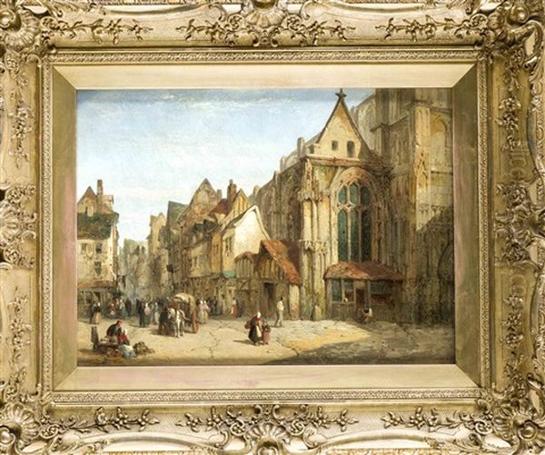 Ansicht Von Rouen Mit Blick Auf Einen Teil Der Kirche St. Etienne by Lewis John Wood